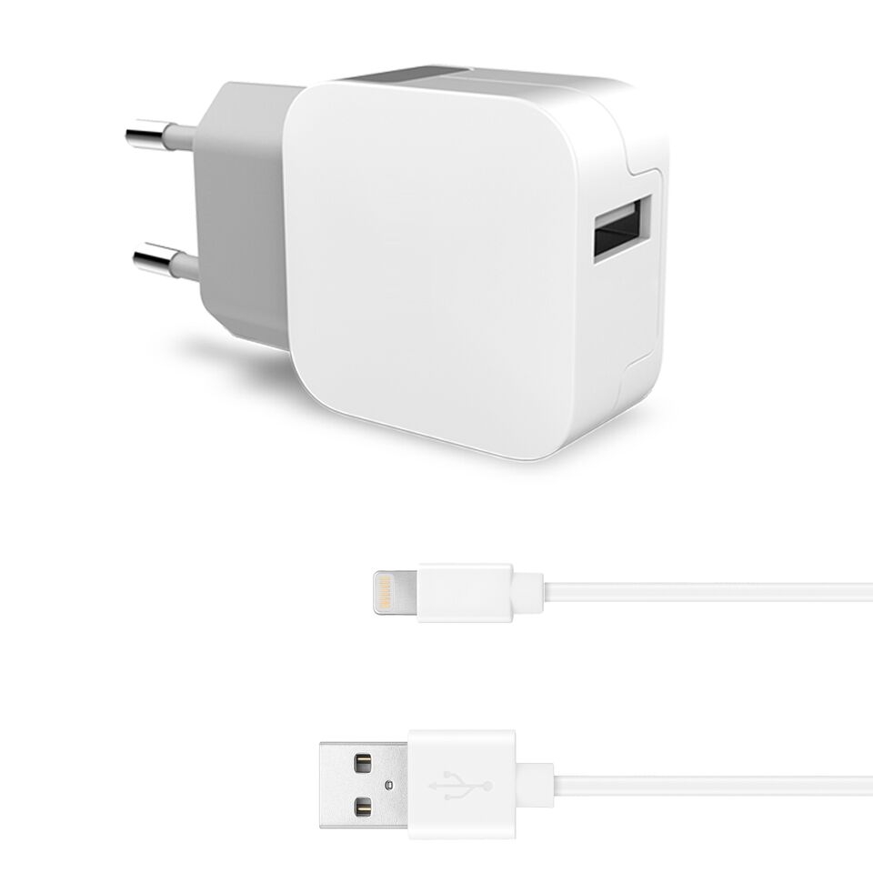 KEY 1M Apple Usb Adaptör + Lightning Data Kablosu Beyaz