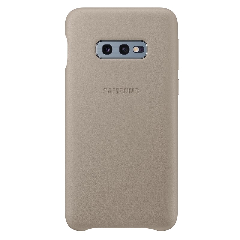 Samsung Galaxy S10E Gri Deri Kılıf