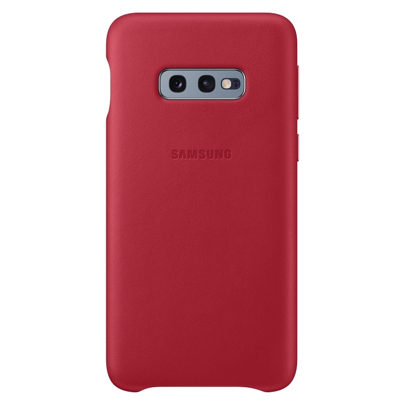 Samsung Galaxy S10E Kırmızı Deri Kılıf