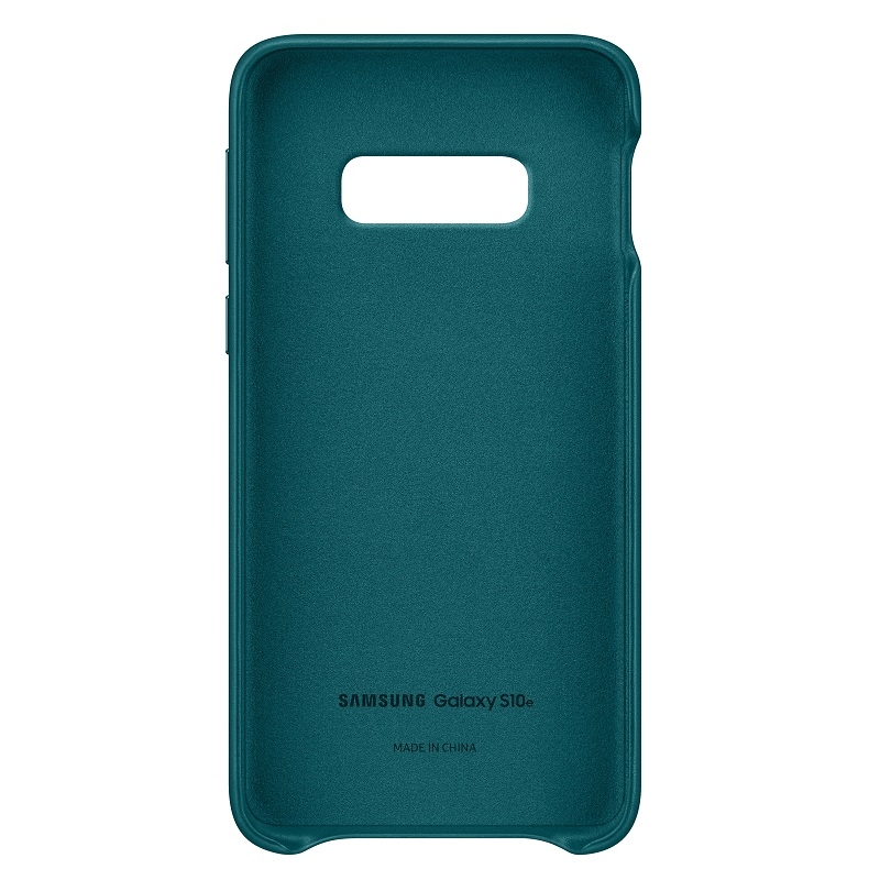 Samsung Galaxy S10E Yeşil Deri Kılıf