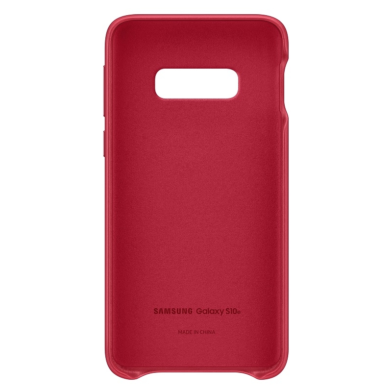Samsung Galaxy S10E Kırmızı Deri Kılıf