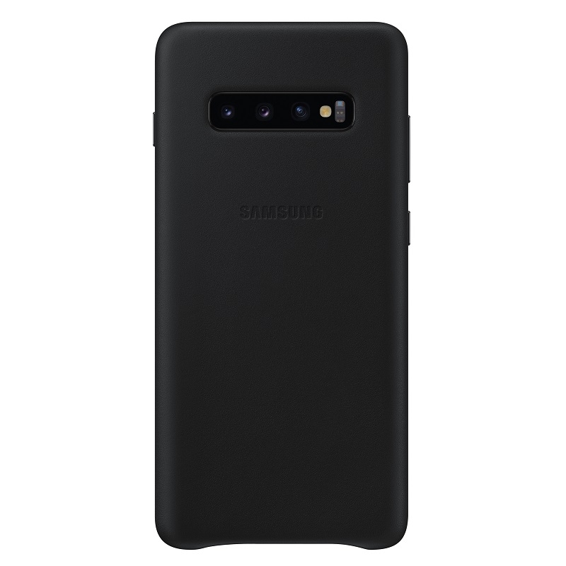Samsung Galaxy S10 Plus Siyah Deri Kılıf