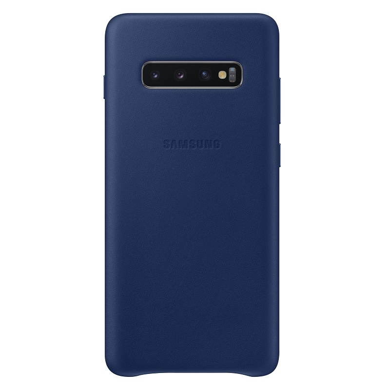 Samsung Galaxy S10 Plus Lacivert Deri Kılıf