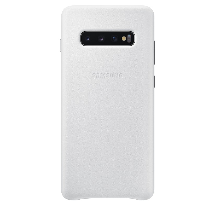 Samsung Galaxy S10 Plus Beyaz Deri Kılıf
