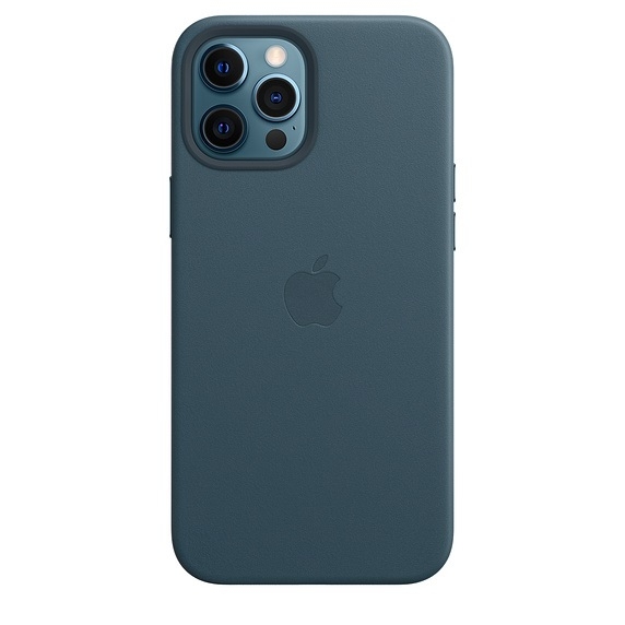 Apple iPhone 12 Pro Deri Kılıf MagSafe Özellikli Baltık Mavisi