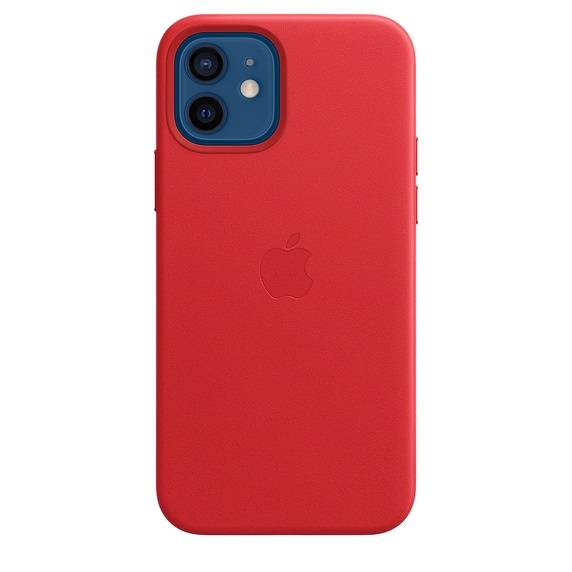 Apple iPhone 12 Pro Deri Kılıf MagSafe Özellikli Kırmızı