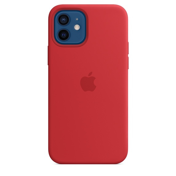 Apple iPhone 12 Pro Silikon Kılıf MagSafe Özellikli Kırmızı