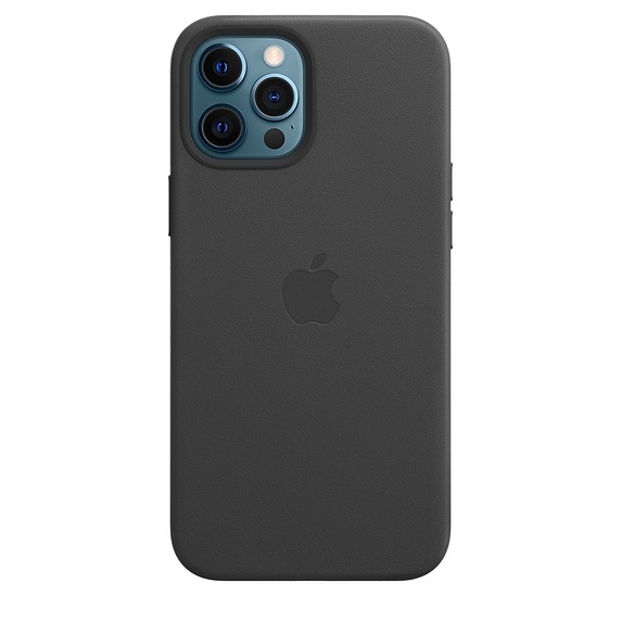 Apple iPhone 12 Pro Deri Kılıf MagSafe Özellikli Siyah