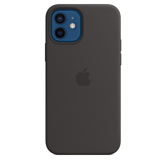 Apple iPhone 12 Pro Silikon Kılıf MagSafe Özellikli Siyah