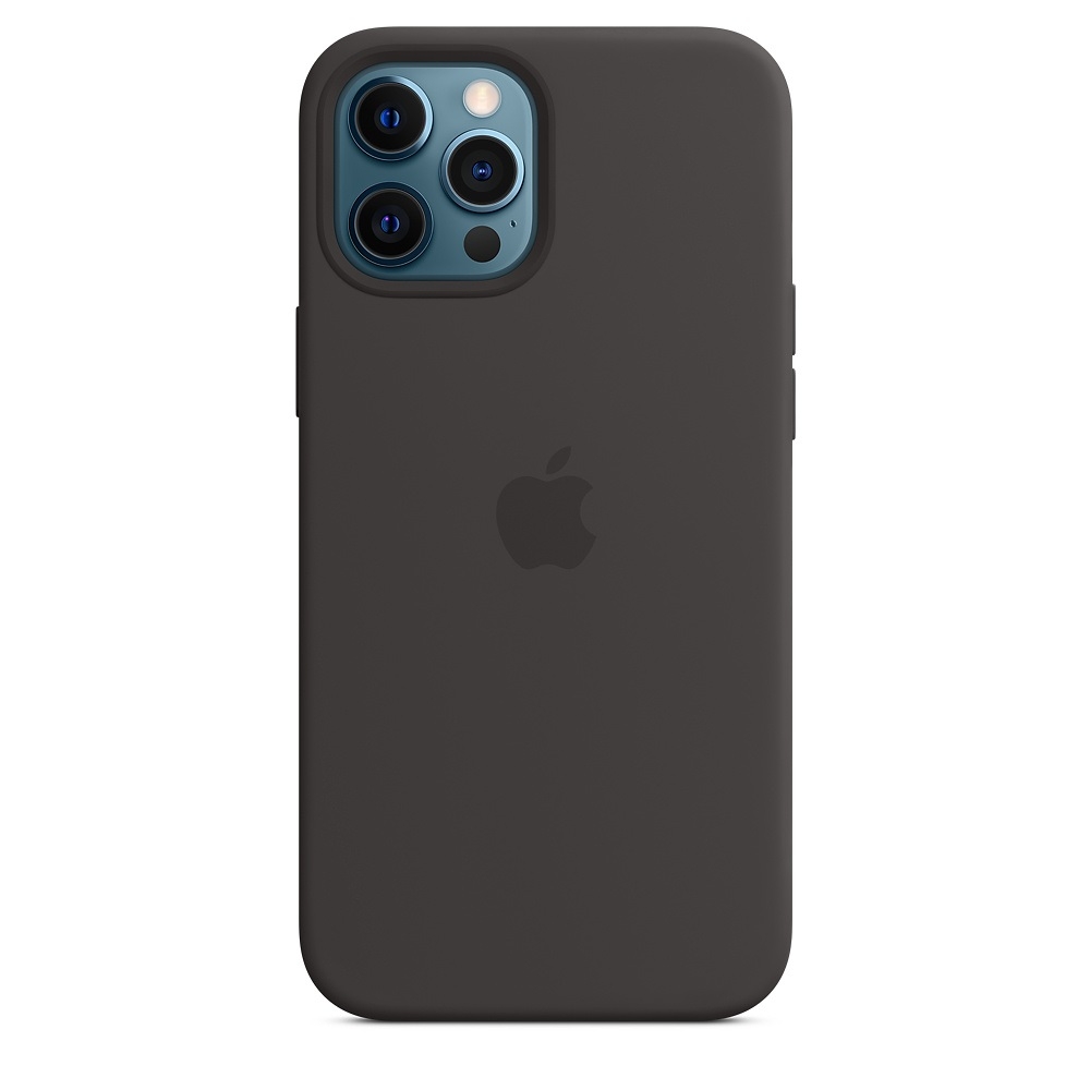 Apple iPhone 12 Pro Max Silikon Kılıf MagSafe Özellikli Siyah