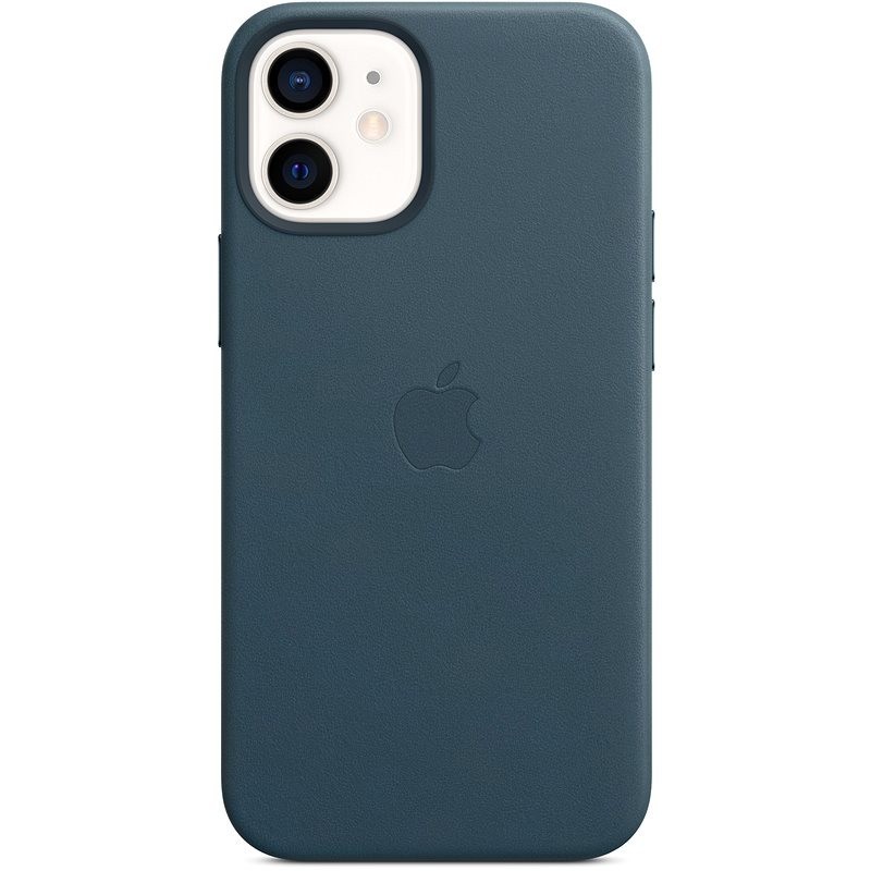 Apple iPhone 12 Mini Deri Kılıf MagSafe Özellikli Mavi