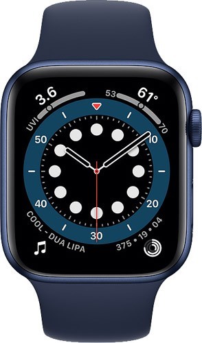 Apple Watch Series 6 GPS 44mm Blue Case With Deep Navy Sport Mavi