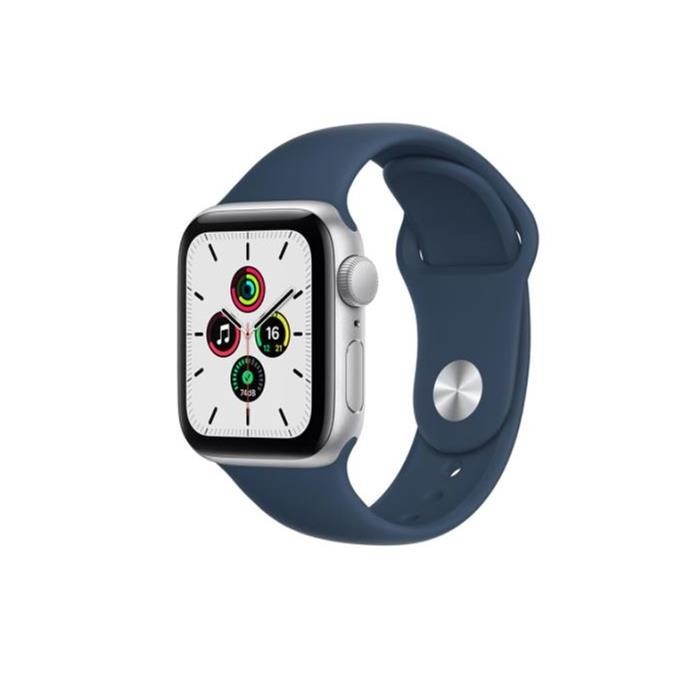 Apple Watch SE GPS 44mm Silver Case With Blue Sport Band Gümüş
