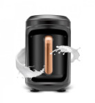 Karaca Hatır Hüps Quartz Közde Türk Kahvesi, Sütlü Türk Kahvesi, Sütlü İçecek Hazırlama Makinesi 5 Fincan Kapasiteli Bol Köpüklü Black Copper